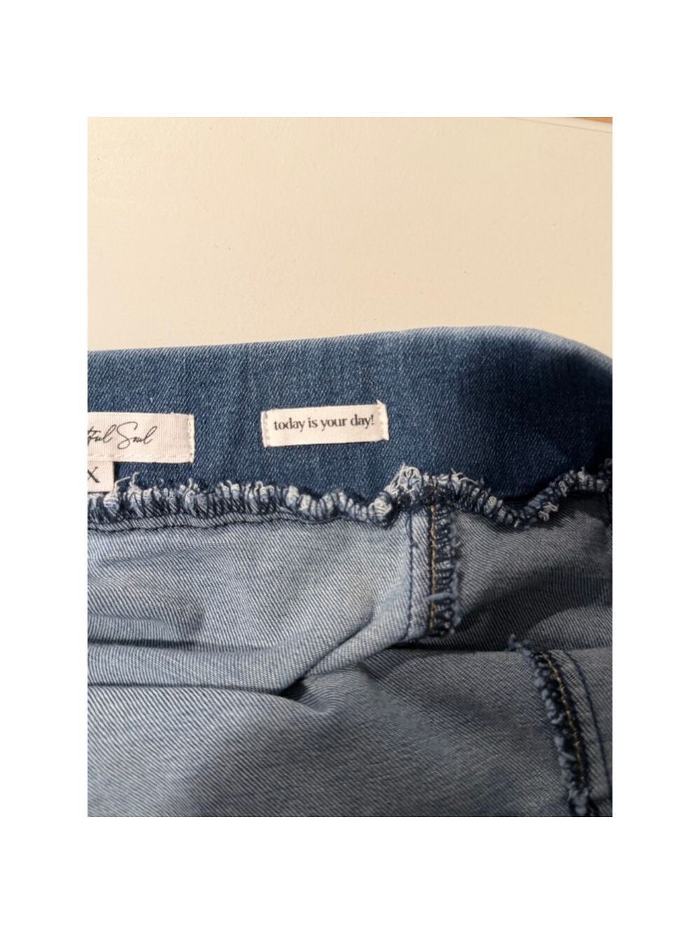 A Beautiful Soul Blue Denim Pleated Mini Skirt Size 1X - Picture 7 of 9